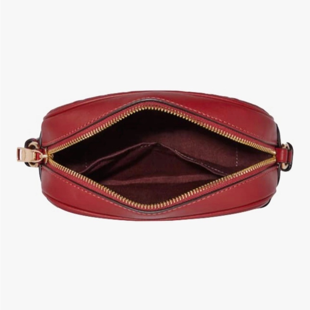 Coach MINI CAMERA BAG IN SIGNATURE LEATHER - Cherry NWT - Picture 6 of 16